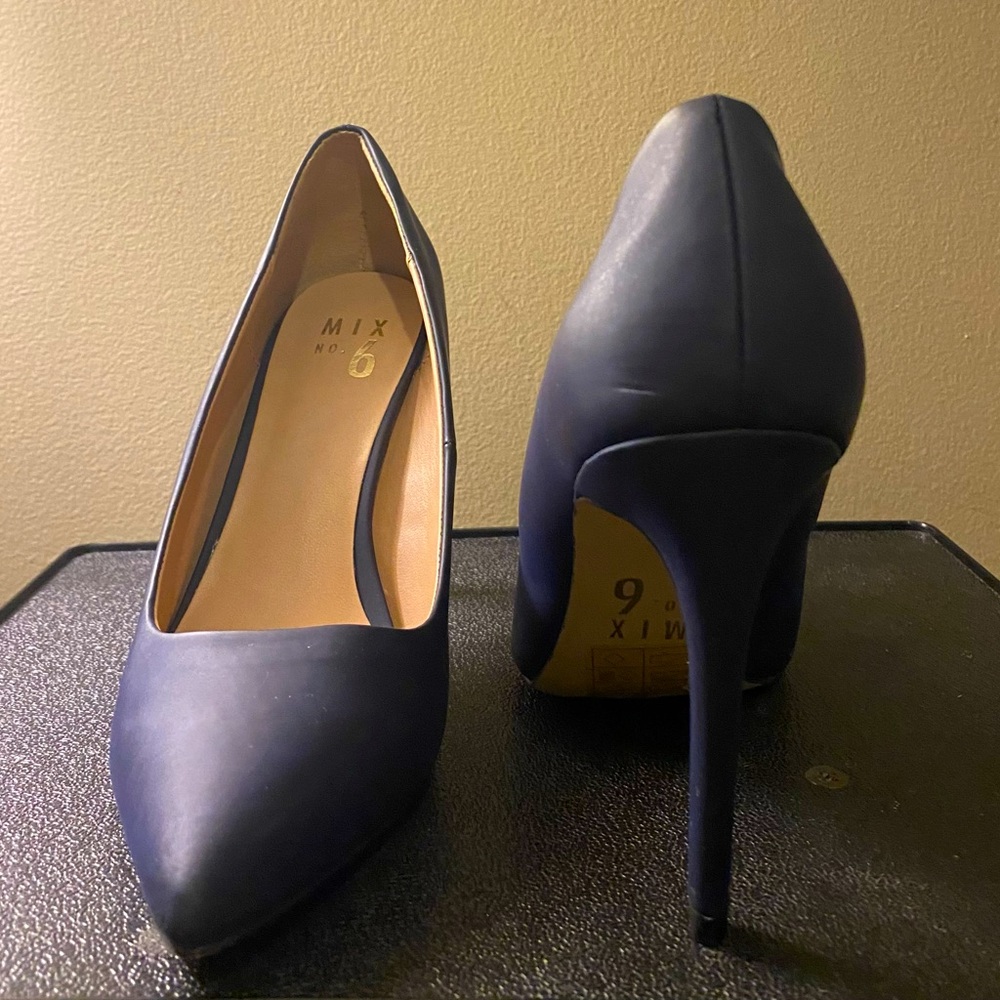 Navy blue Mix No.6 high heel pumps